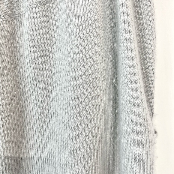 Sally LaPointe R/19 Grey Cashmere-Blend Ribbed Knit Cropped Culottes - Picture 6 of 8